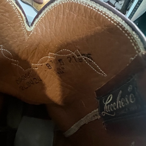 Lucchese Saddle Tan Ostrich Pin Pumps Womens Size 8* pre-owned Vintage. - Picture 2 of 14